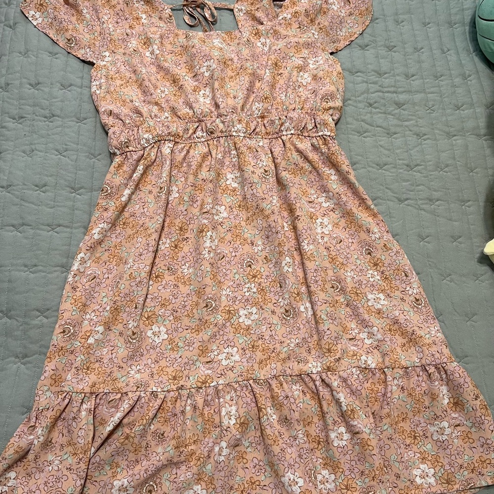 Floral Pink Kids Dress